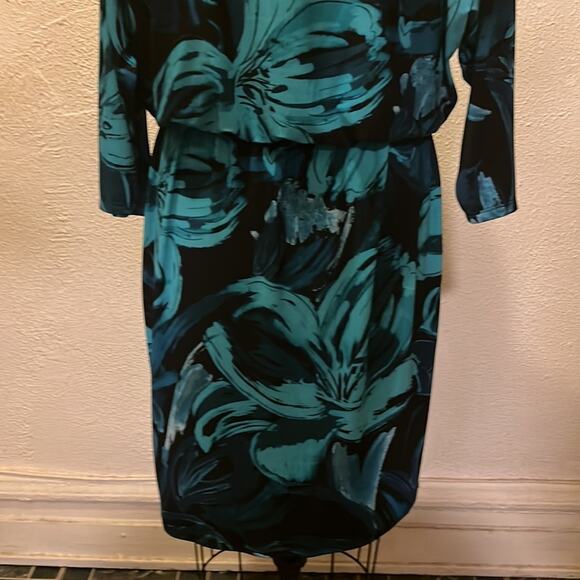 Anne Klein Multicolor Blouson Dress NWT Size 12 - Picture 9 of 10